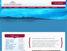 Tablet Screenshot of danielfuneralhome.com